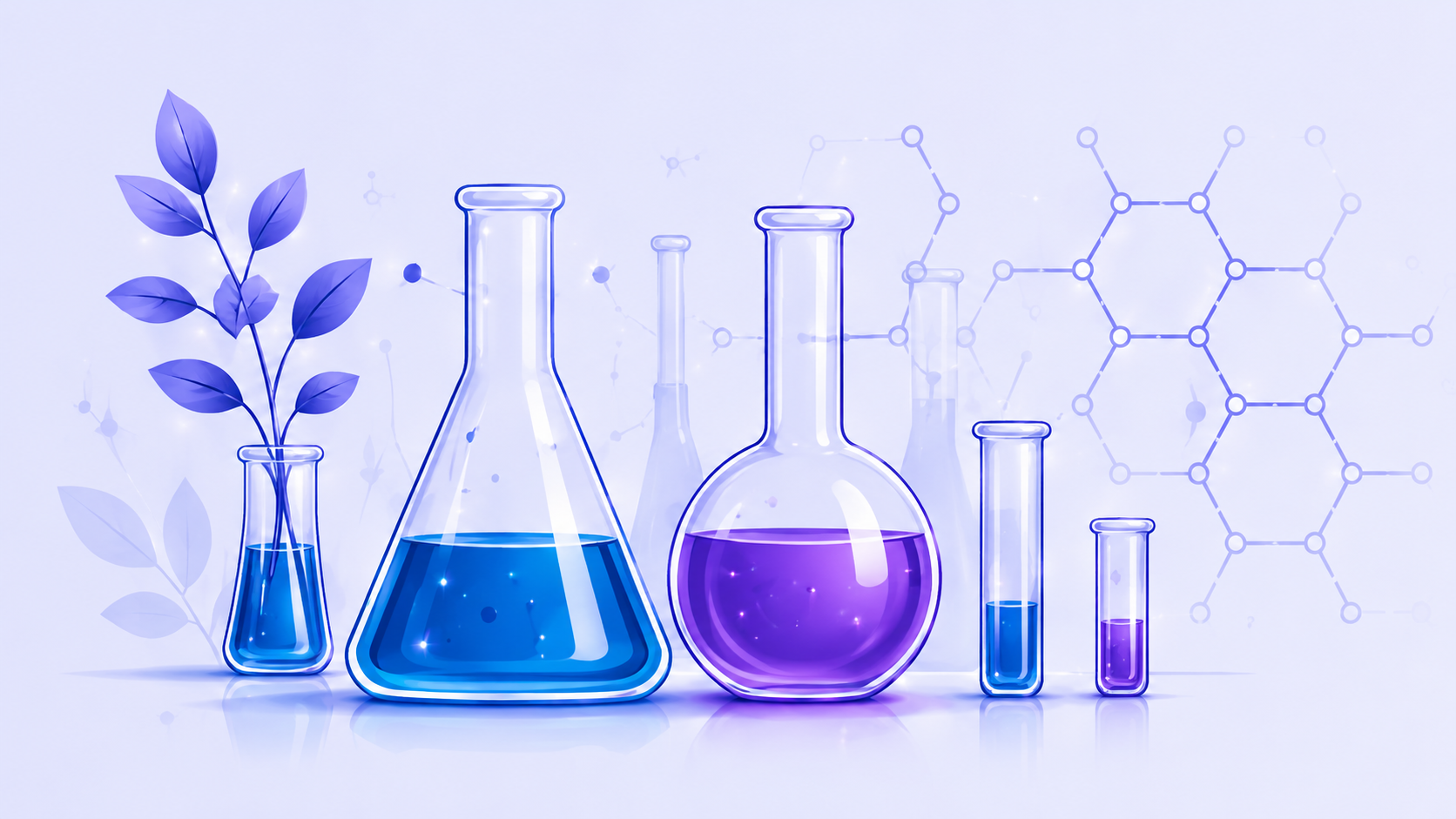 Laboratoriummateriaal en wetenschappelijke symbolen